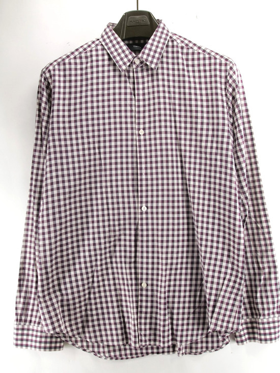 Theory Other - Theory Shirt Mens Size Large Red Plaid Button Up Long Sleeve Casual Modern